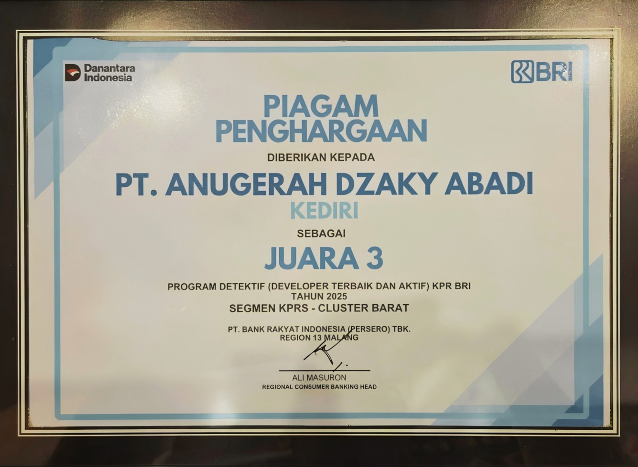 JUARA 3 PROGRAM DETEKTIF (DARI BANK BRI)